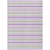 9' X 12' Purple Gray and White Striped Washable Non Skid Indoor Outdoor Area Rug