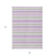 9' X 12' Purple Gray and White Striped Washable Non Skid Indoor Outdoor Area Rug