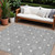 10' X 14' Gray And Ivory Geometric Washable Indoor Outdoor Area Rug Transitional Style - Gray, Ivory Color