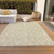 8' X 10' Beige Taupe And Tan Geometric Washable Indoor Outdoor Area Rug