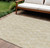 8' X 10' Beige Taupe And Tan Geometric Washable Indoor Outdoor Area Rug