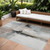 9' X 12' Brown Black And Gray Abstract Washable Indoor Outdoor Area Rug