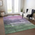 9' X 12' Lavender And Lilac Abstract Washable Indoor Outdoor Area Rug - Lavender, Lilac