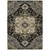 9' X 12' Black Gray And Ivory Oriental Washable Indoor Outdoor Area Rug - 880016789034