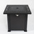 50000 BTU 28" Black Steel Propane Square Fire Pit Table With Cover