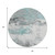 8' Teal Blue And Gray Round Abstract Washable Indoor Outdoor Area Rug - Teal Blue, Gray