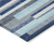 8' X 10' Blue Gray And Ivory Striped Washable Indoor Outdoor Area Rug
