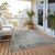 10' X 14' Gray Abstract Washable Indoor Outdoor Area Rug
