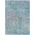 8' X 10' Blue Abstract Washable Indoor Outdoor Area Rug - 880016420890