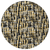 8' Black Gold And Ivory Round Abstract Washable Indoor Outdoor Area Rug