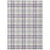 10' X 14' Lavender Purple And Gray Plaid Washable Indoor Outdoor Area Rug