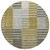 8' Brown Gold And Taupe Round Striped Washable Indoor Outdoor Area Rug