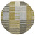 8' Brown Gold And Taupe Round Striped Washable Indoor Outdoor Area Rug