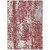 8' X 10' Burgundy And Ivory Abstract Washable Indoor Outdoor Area Rug