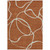 10' X 14' Copper And Ivory Abstract Washable Indoor Outdoor Area Rug