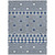 10' X 14' Navy Blue And Ivory Geometric Washable Indoor Outdoor Area Rug Transitional Style - Navy Blue, Ivory Color