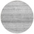 8' Gray And Silver Round Striped Washable Indoor Outdoor Area Rug - Gray, Silver