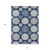 10' X 14' Navy Blue And Ivory Geometric Washable Indoor Outdoor Area Rug Transitional Style - Navy Blue, Ivory Color