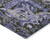 8' X 10' Purple And Black Damask Washable Indoor Outdoor Area Rug