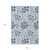 10' X 14' Sky Blue And Gray Floral Washable Indoor Outdoor Area Rug