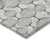 8' White Gray And Silver Round Geometric Washable Indoor Outdoor Area Rug