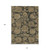 10' X 14' Charcoal Gold And Tan Floral Washable Indoor Outdoor Area Rug