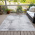 10' X 14' Silver Gray And Pewter Abstract Washable Indoor Outdoor Area Rug
