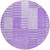 8' Lavender And Purple Round Striped Washable Indoor Outdoor Area Rug