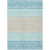 8' X 10' Teal Blue Aqua And Ivory Geometric Washable Indoor Outdoor Area Rug - Teal Blue, Aqua, Ivory