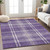 8' X 10' Purple Gold And Ivory Plaid Washable Indoor Outdoor Area Rug