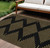 9' X 12' Black And Beige Geometric Washable Indoor Outdoor Area Rug
