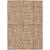 8' X 10' Orange Beige And Copper Striped Washable Indoor Outdoor Area Rug