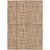8' X 10' Orange Beige And Copper Striped Washable Indoor Outdoor Area Rug