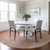 8' Coral And Pink Round Oriental Washable Indoor Outdoor Area Rug