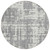 8' Gray And Ivory Round Abstract Washable Indoor Outdoor Area Rug Transitional Style - Gray, Ivory Color
