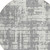 8' Gray And Ivory Round Abstract Washable Indoor Outdoor Area Rug Transitional Style - Gray, Ivory Color