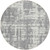 8' Gray And Ivory Round Abstract Washable Indoor Outdoor Area Rug Transitional Style - Gray, Ivory Color