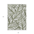 10' X 14' Olive Green And Beige Floral Washable Indoor Outdoor Area Rug