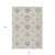 8' X 10' Ivory Brown And Gray Damask Washable Indoor Outdoor Area Rug