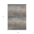 8' X 10' Pewter Striped Washable Indoor Outdoor Area Rug
