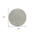 8' Pewter And Beige Round Floral Washable Indoor Outdoor Area Rug