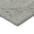 8' Pewter And Beige Round Floral Washable Indoor Outdoor Area Rug