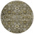 8' Brown And Beige Round Oriental Washable Indoor Outdoor Area Rug