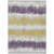 8' X 10' Silver Ivory And Purple Striped Washable Indoor Outdoor Area Rug
