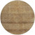 8' Khaki And Beige Round Geometric Washable Indoor Outdoor Area Rug - 880016518955