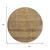 8' Khaki And Beige Round Geometric Washable Indoor Outdoor Area Rug - 880016518955