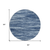 8' Blue And Navy Blue Round Abstract Washable Indoor Outdoor Area Rug