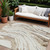 10' X 14' Ivory Beige And Brown Abstract Washable Indoor Outdoor Area Rug