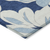 10' X 14' Navy Blue Denim Blue And Ivory Floral Washable Indoor Outdoor Area Rug