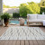 10' X 14' Ivory Brown And Beige Geometric Washable Indoor Outdoor Area Rug